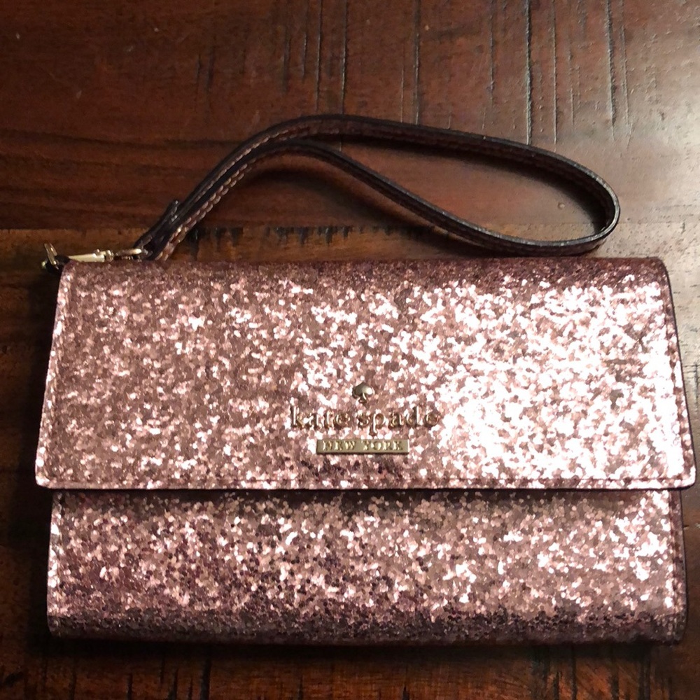 Pink Glitter Kate Spade Wristlet